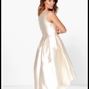 Cream/Champagne High Low Dress